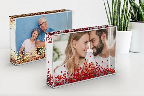 Sneeuwbol fotolijst met glitters