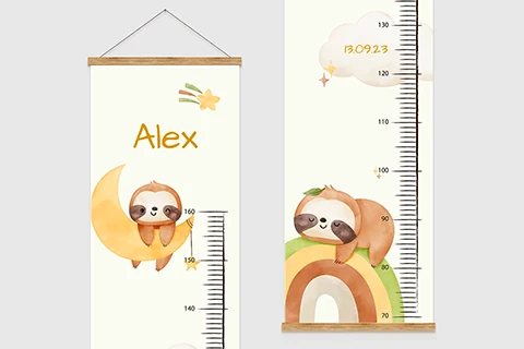 Gepersonaliseerde groeimeter luiaard