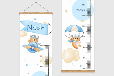 Gepersonaliseerde groeimeter in de lucht