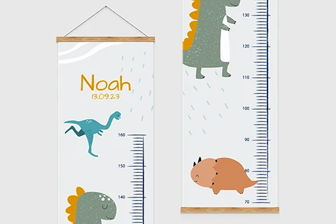 Gepersonaliseerde groeimeter dinosaurussen