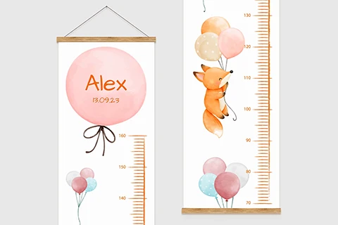 Gepersonaliseerde groeimeter ballonnen