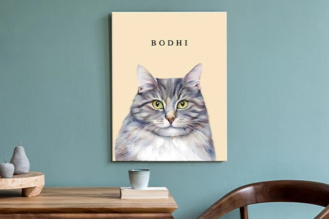 dierenprint op canvas