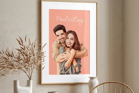 Ingelijst portret van een stel