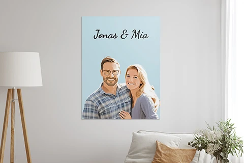 poster met een portret van een stel