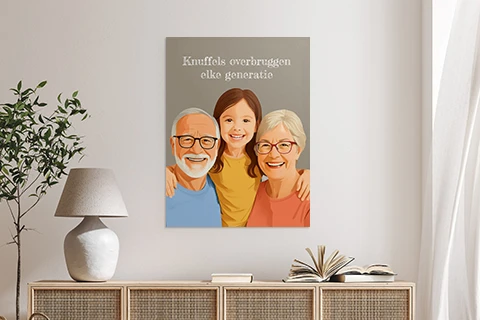poster met een familieportret