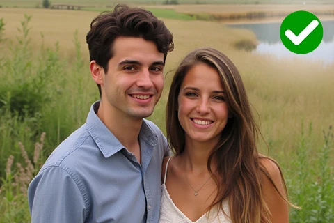 voorbeeld van een foto van een stel