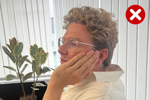 Persoon in profielaanzicht