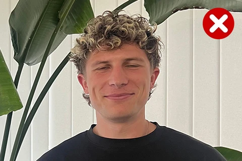 Persoon met gesloten ogen