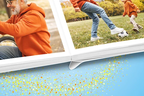 Echt fotopapier met lay-flat bindtechniek