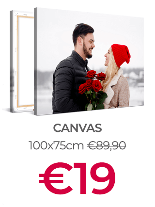 100x75cm Foto op Canvas voor €19 (i.p.v. €89,90)