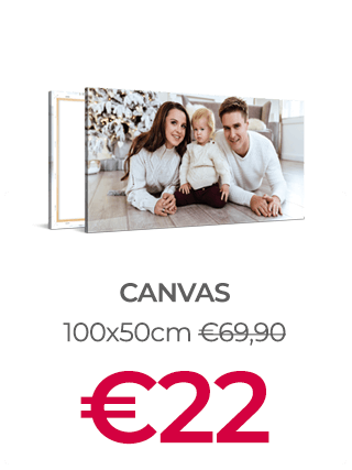 100x50cm Foto op Canvas voor €22 (i.p.v. 69,90)