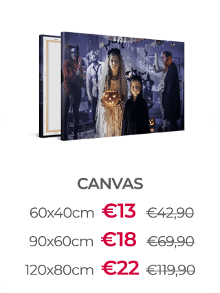 Foto op Canvas 60x40cm voor €13, 90x60cm voor €18 en 120x80cm voor €22