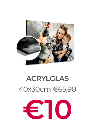40x30cm Foto op Acrylglas voor €10 (i.p.v. €65,90)