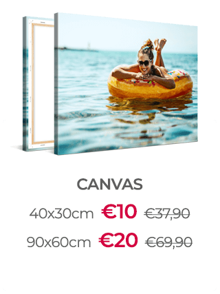 40x30cm Canvas Print voor €10 en 90x60cm voor €20