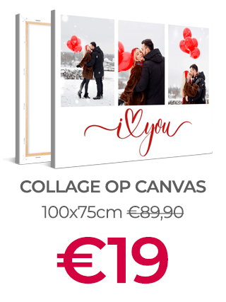 100x75cm Collage op Canvas voor €19 (i.p.v. €89,90)