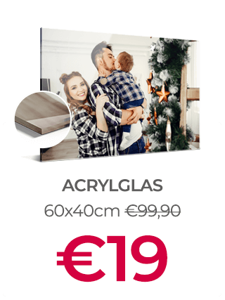 60x40cm Foto op Acrylglas voor €19 (i.p.v. €99,90)