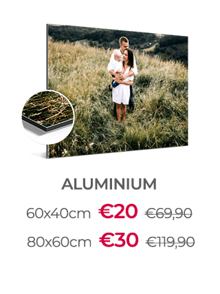 60x40cm Aluminium voor €20 en 80x60cm voor €30