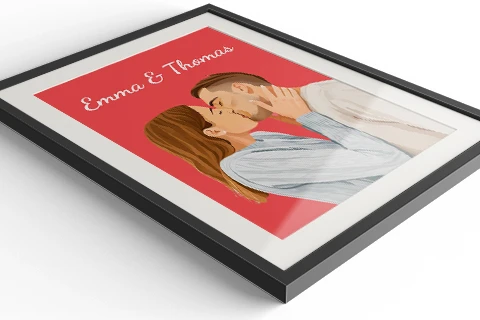 gepersonaliseerd portret van een stel