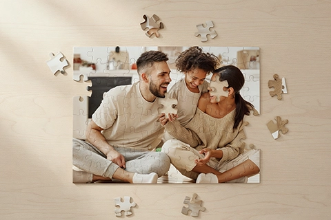 photo puzzle family assembled